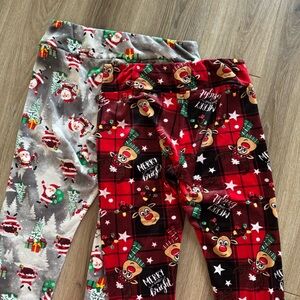 Festive Christmas Pajama Leggings Set